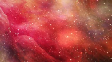 Kozmik Bulutlar ve Yıldız Rüzgarları Orion Bulutsusu animasyonu. Samanyolu 'nda, Orion takımyıldızında, dağınık nebula.