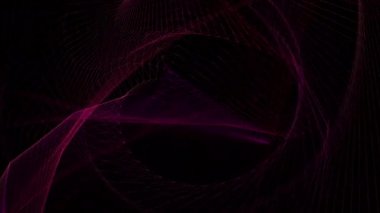 Soyut fraktal dönüşüm arkaplanı. Döngüye tabi. 4K 3D Soyut Kablosuz Pembe Dalgalı Kablo Hareketi arka planı. Geleceksel animasyon kavramı.