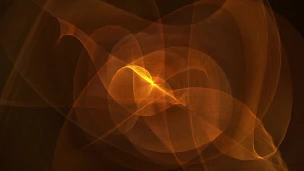 Рендеринг Светящейся Проволочной Сетки Научной Фантастики Фон Современный Абстрактный Золотой — стоковое видео