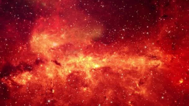 Absztrakt Űrutazás Animáció Galaxy Világűrben Gyönyörű Sci Tapéta Flying Infinite — Stock videók