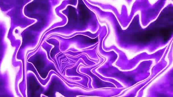 Abstract Purple Neon Swirls Naadloze Looping Achtergrond Bewegende Neon Kleur — Stockvideo