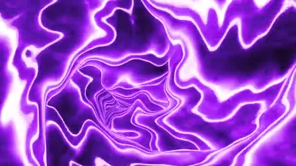 Abstrait Violet Neon Tourbillonne Sans Couture Fond Boucle Flux Fluo — Video