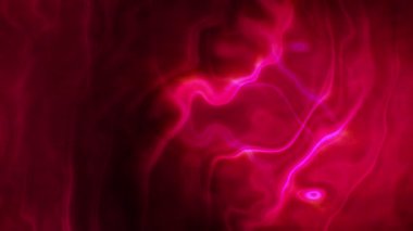 Soyut Bilim Teknolojisi Zarif Mor Menekşe ateşli parçacıklar hareket grafikleri. 4K Kusursuz döngü Manyetik Alan fraktal zarifliği partiküller ve türbülans çizgileri.