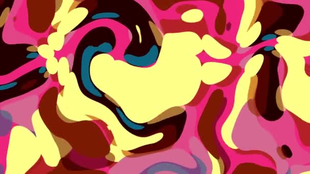 Pintura Líquida Abstracta Multicolor Hermoso Gradiente Fondo Animación Lazo Sin — Vídeo de stock