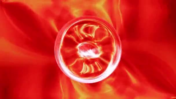 Résumé fond numérique jaune orange rouge boule d'énergie fond bouclé. Sphère magique futuriste et rotation en boucle sans faille en toile de fond animée. Fond de mouvement 4K. 