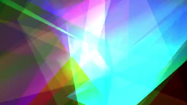 Animação Loop Abstrato Geométrico Polígono Colorido Gráficos Multicoloridos Ilustração Movimento — Vídeo de Stock