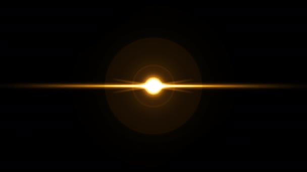 Безшовні Циклічні Золоті Світлові Промені Розривають Рух Вогні Блискучого Анімаційного — стокове відео