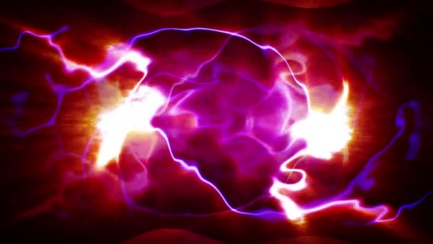 Абстрактний Рожево Фіолетовий Синій Футуристичний Науково Фантастичний Плазмовий Електричний Безшовний — стокове відео