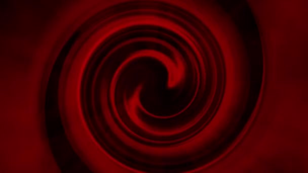 La lumière rouge torsadée abstraite qui tourne en spirale avec une éruption d'ondulation et des stries brille de lumière. Mouvement tourbillonnant dynamique animé en boucle sans couture 4K sur fond noir.