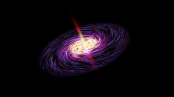 Abstrato Loop Sem Costura Girando Azul Galáxia Espiral Roxa Espaço — Vídeo de Stock