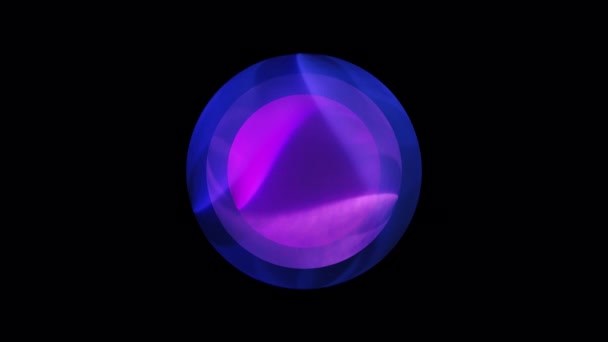 Μπλε βιολετί μωβ σφαίρα πολλαπλών επιπέδων αφηρημένη μπάλα ενέργειας απρόσκοπτη looping. — Αρχείο Βίντεο