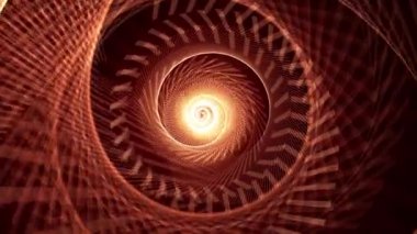 Soyut fantezi bilim teknolojisi arka planında parlayan spiral neon ışık çizgisi tünel içinde dönüyor, dönen sarmal, hipnotik spiral spektrum, kusursuz döngü animasyonu. 4K 3B arkaplan.