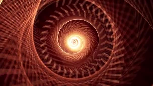 Абстрактний Фантастичний Науково Технічний Фон Світиться Спіральною Неоновою Лінією Світлового — стокове відео