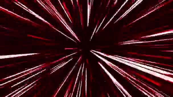 Kruhový Geometrický Středový Výbuch Rotační Pohyb Abstraktní Červené Světlo Geometrické — Stock video