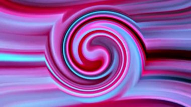 Spiral girdap merkezi gökkuşağı renkleri kusursuz döngü dalgası arkaplanı. Disko dansı, elektronik müzik, teknoloji ve fütüristik arkaplan için eğimli çizgilerin 4K dinamik ve sonsuz hipnotik hareketi. 