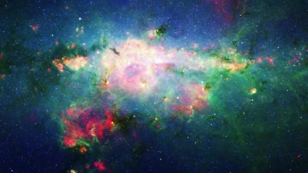 Renderowanie Płynna Pętla Podróżowanie Przez Pola Gwiazd Sposób Mleczny Deep — Wideo stockowe