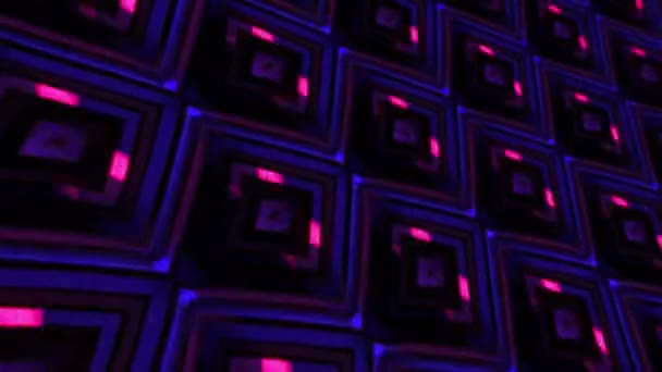 Абстрактний Безшовний Цикл Pink Blue Violet Magenta Neon Науково Футуристичний — стокове відео