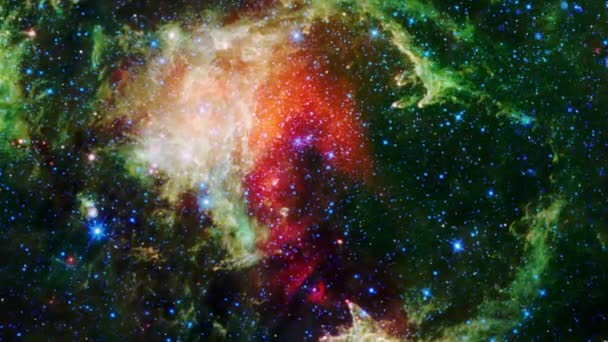 Fără Sudură Looping Galaxy Outer Space Exploration Redare Fără Sfârșit — Videoclip de stoc