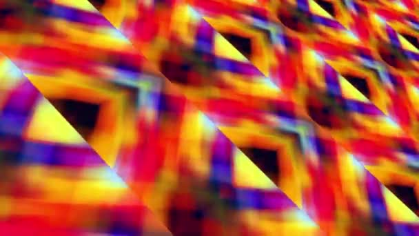 Ζωντανό Πολύχρωμο Πολύχρωμο Γεωμετρικά Σχήματα Τέμνονται Μοτίβο Χρωματιστές Γραμμές Καθιστούν — Αρχείο Βίντεο
