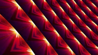 Parlak Flickering Techno Flash Işık Mozaiği Sonsuz Modelleri. 4K kusursuz döngü. Soyut yüksek teknolojili elektrikli ışıklandırma desenli bilgisayar grafikleri. Fayans, treyler ve vj döngüsü için DOF ile 3B oluşturma.