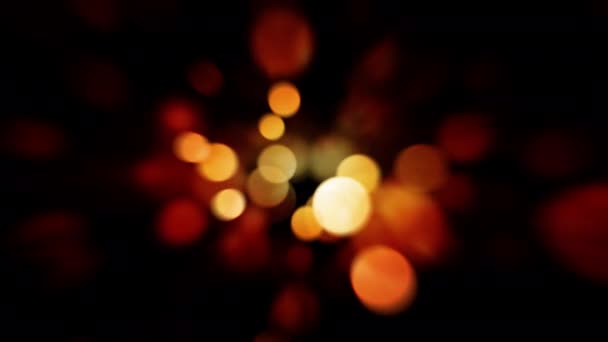 Seamless Loop Gold Blurred Bokeh Abstract Dark Background Abstract Motion — Stock Video