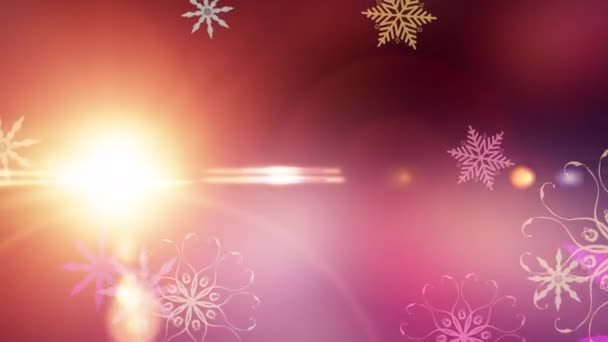 Título Del Tráiler Cubierta Festiva Navidad Año Nuevo Con Resplandor — Vídeos de Stock