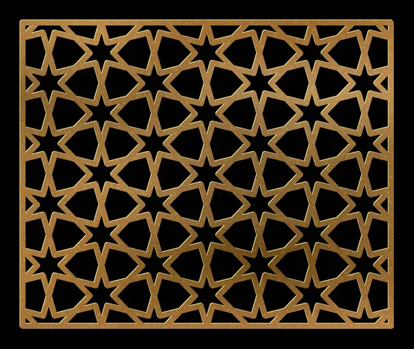 Plantilla Para Corte Por Láser Panel Decorativo Con Patrón Geométrico — Archivo Imágenes Vectoriales