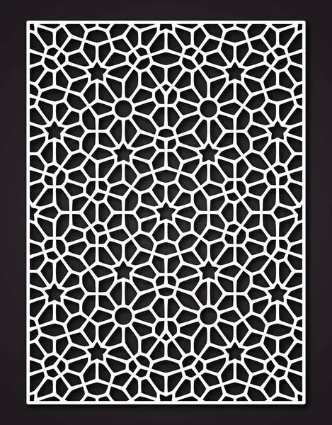 Geleneksel oryantal tarzda paneli. Lazer kesme, kesme ölmek ya da kalıp.