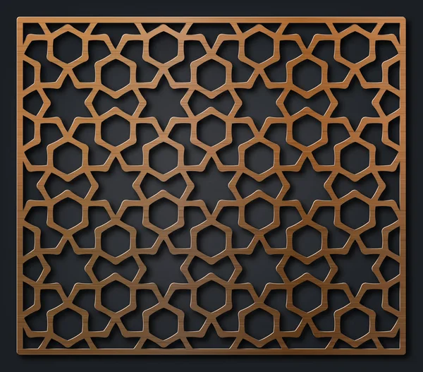 Lazer kesim için şablon. Oryantal desenli dekoratif panel.