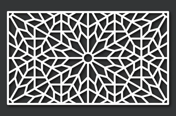 Lazer kesme şablonu. Dekoratif panel. Geleneksel oryantal desen.