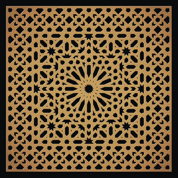 Lazer kesme şablonu. Dekoratif panel. Geleneksel oryantal desen.