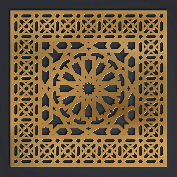 Lazer kesme şablonu. Dekoratif panel. Geleneksel oryantal desen.