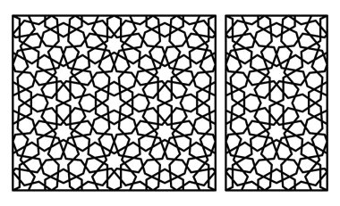 Dekoratif panel oryantal tarzı. Lazer kesme, kesme ölmek ya da kalıp.