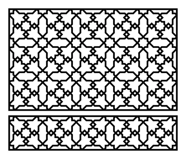 Декоративная панель для лазерной резки. Восточный геометрический узор . — стоковый вектор