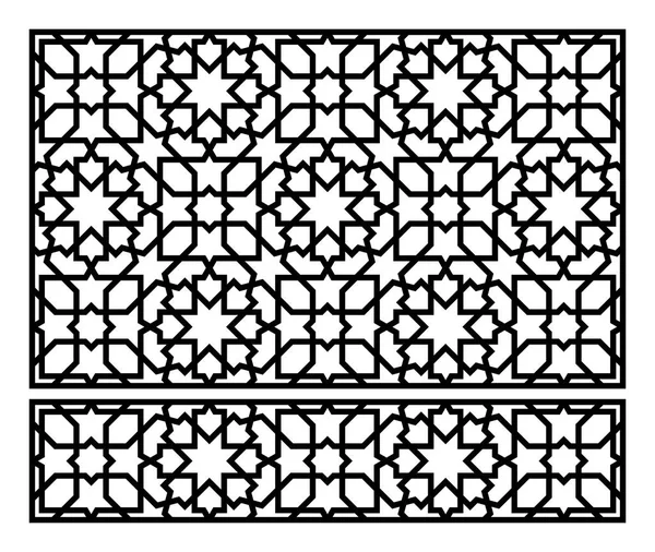 Plantilla de corte por láser. ornamento geométrico oriental . — Vector de stock