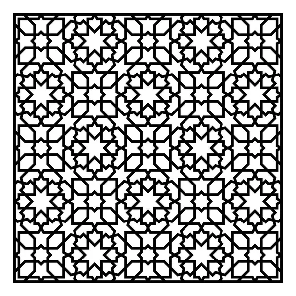 Lazer kesme şablonu. Oryantal geometrik süsleme. — Stok Vektör