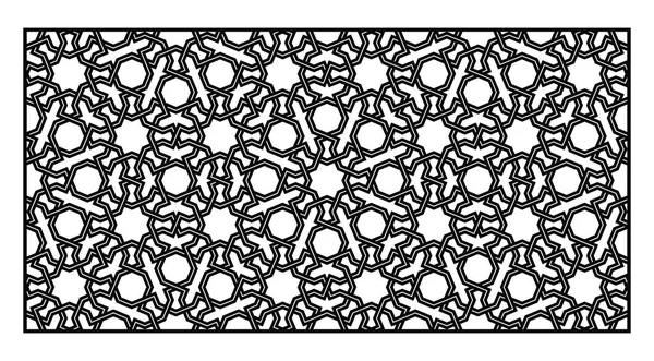 Panneau décoratif pour la découpe laser. Schéma géométrique oriental . — Image vectorielle