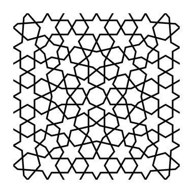 Geleneksel oryantal Dikişsiz desen. Vektör çizgileri.