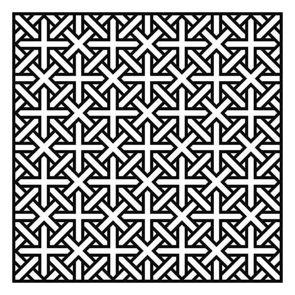 Lazer kesim için dekoratif panel. Oryantal geometrik desen.