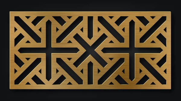 Lazer kesme şablonu. Oryantal geometrik desen.