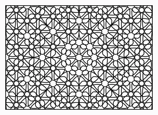 Decoratieve paneel voor lasersnijden. Oosterse geometrische patroon. — Stockvector