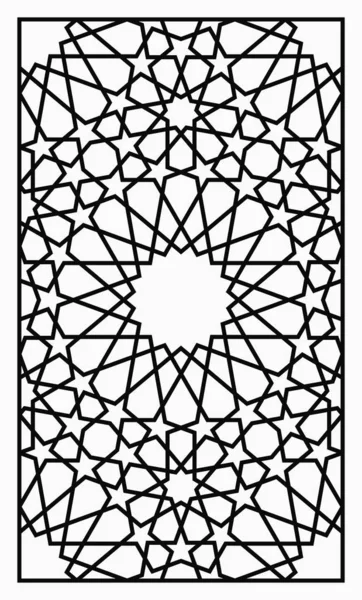 Lazer kesim için şablon. Oryantal desenli dekoratif panel.
