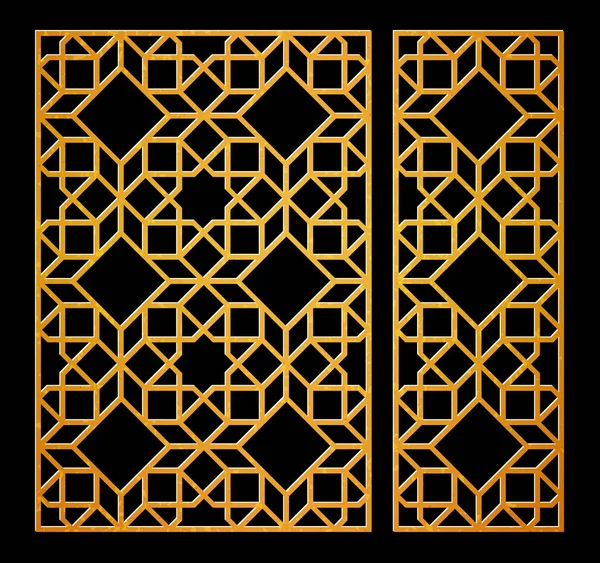 Panel decorativo de estilo oriental. Para corte por láser . — Vector de stock