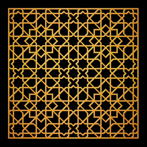Mall för laserskärning. Dekorativa panel med orientaliskt mönster. — Stock vektor