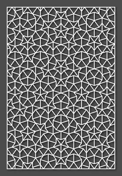 Lazer kesim paneli. Penrose fayans. Vektör geometrik şablon