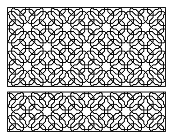 Lazer kesim için şablon. Oryantal geometrik desenli dekoratif panel.