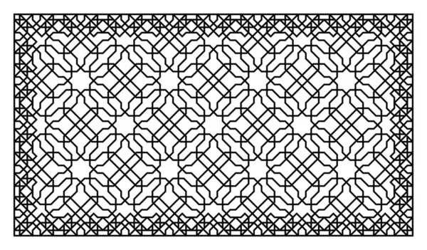 Plantilla para corte por láser. Panel decorativo con patrón geométrico oriental . — Vector de stock