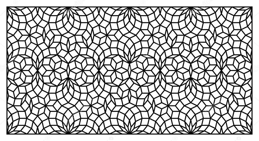 Decorative panel. Template for laser cutting. Vector ornament design.