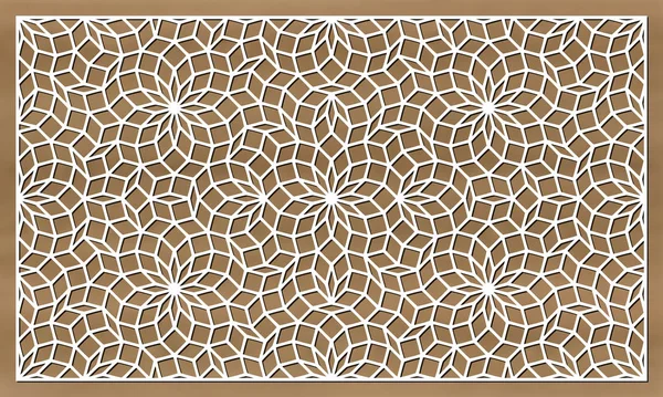 Dekoratif panel. Lazer kesim için şablon. Vektör süs tasarımı.