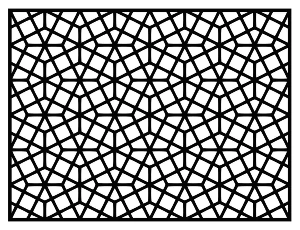 Šablona pro řezání laserem. Dekorativní panel s orientální geometrický vzor. — Stockový vektor